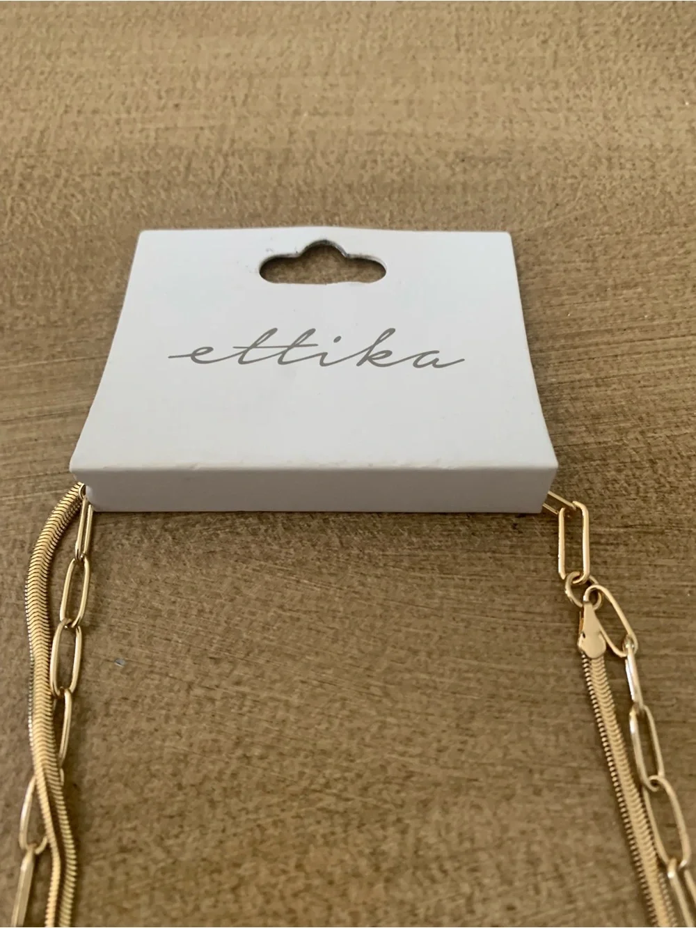 ettika Gold-Tone Layered Necklace with White Flower Sun Compass Lariat Necklace - Picture 5 of 6